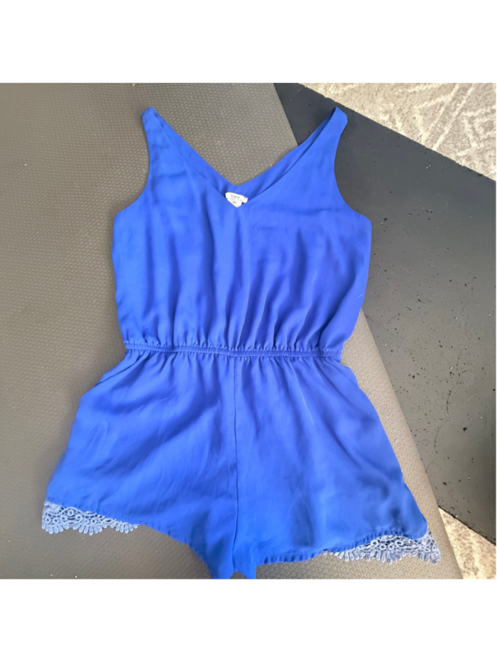 VIBRANT ROYAL BLUE BAR III SILK ROMPER (MEDIUM)
